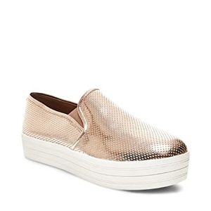 Steve Madden Rose Gold slip on platform sneakers